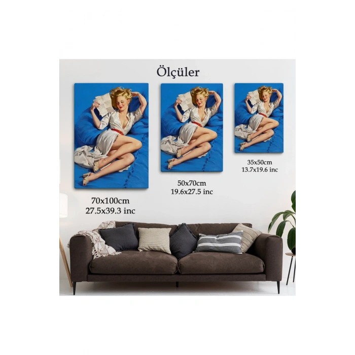 Gil Elvgren Pin-up Aşk Mektubu Duvar Tablosu-6449