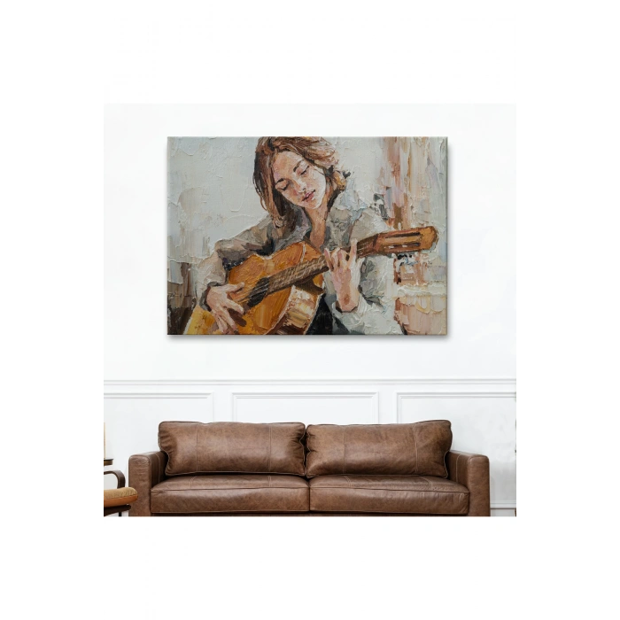 Gitar Çalan Kız Duvar Tablosu-1241