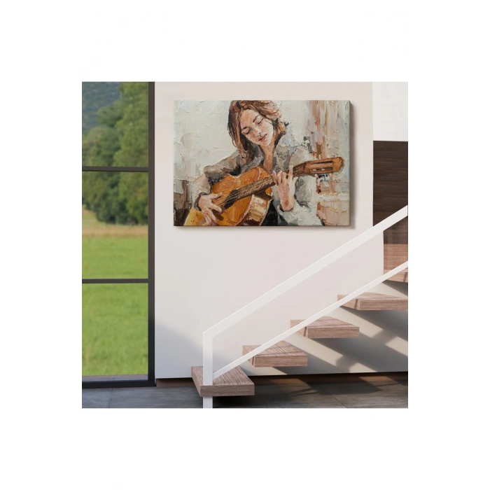 Gitar Çalan Kız Duvar Tablosu-1241