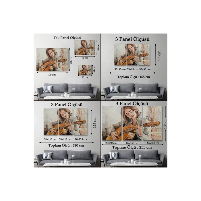 Gitar Çalan Kız Duvar Tablosu-1241