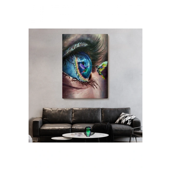 Gözdeki Kuş Sürreal Duvar Tablosu-6351