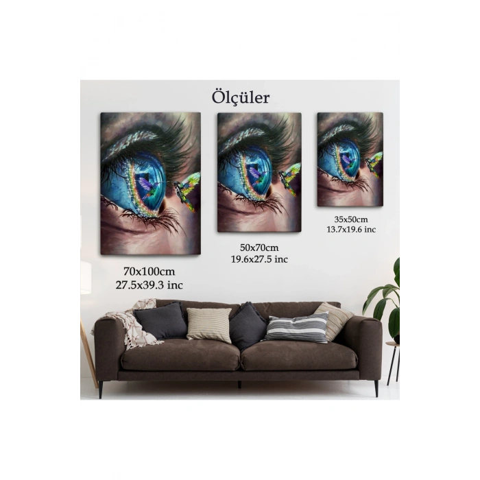 Gözdeki Kuş Sürreal Duvar Tablosu-6351