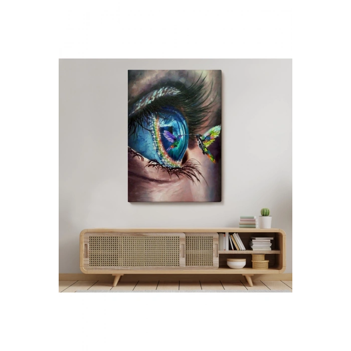 Gözdeki Kuş Sürreal Duvar Tablosu-6351