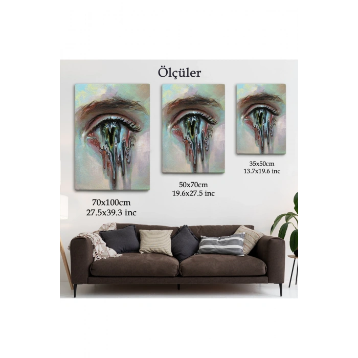 Gözü Akan Kadın Dekoratif Tablo-6333