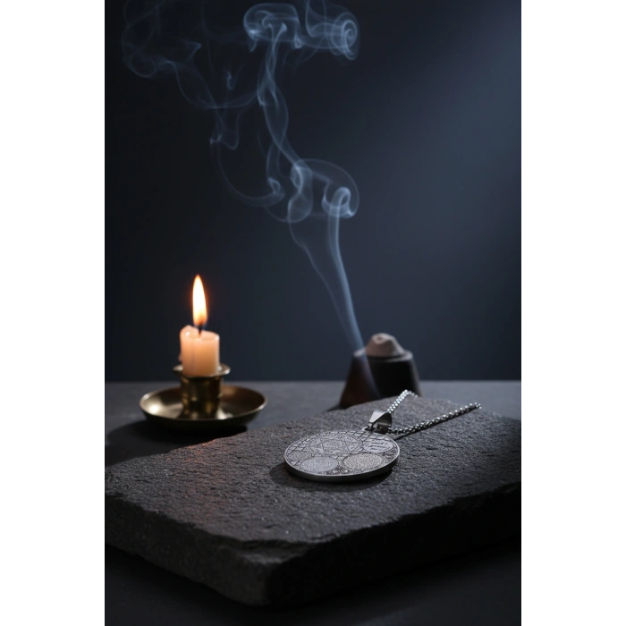 Gümüş Renk Titanyum Kaplama Çelik Kolye Paslanmaz Zincir Kararmaz