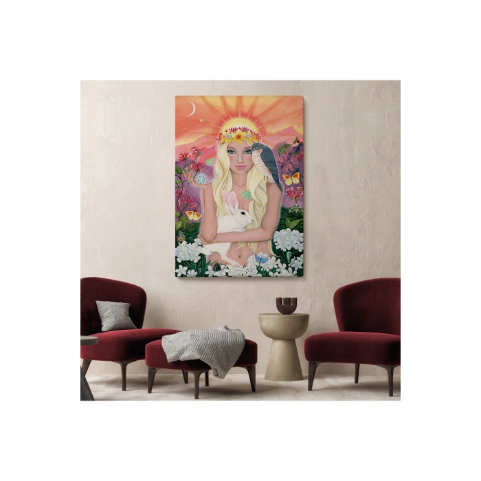 Güneş Saçan Güzel Kadın Tablosu-6403