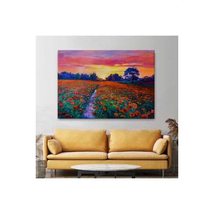 Haşhaş Tarlasının Yağlı Boya Tablosu-1211