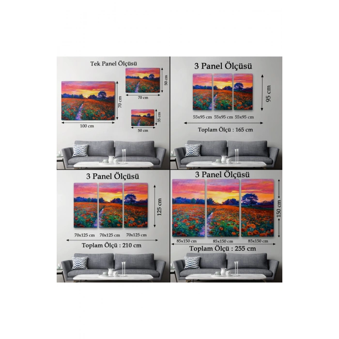 Haşhaş Tarlasının Yağlı Boya Tablosu-1211