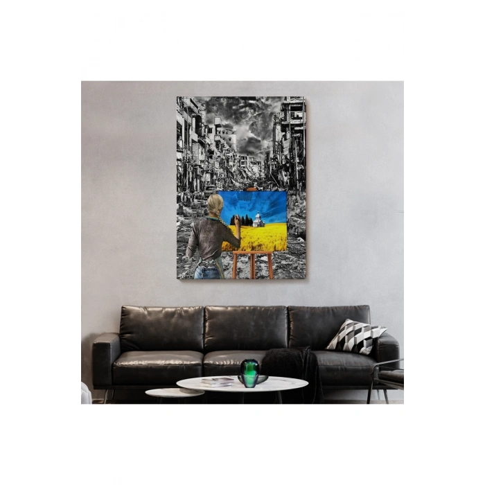 Hayalindeki Ukraynayi Çizen Ukraynalı Ressam Tablosu-6295