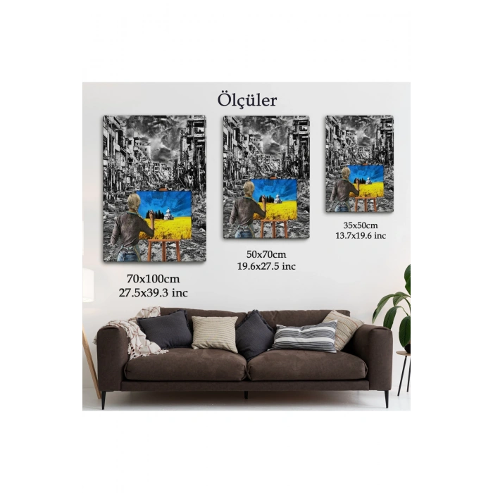 Hayalindeki Ukraynayi Çizen Ukraynalı Ressam Tablosu-6295