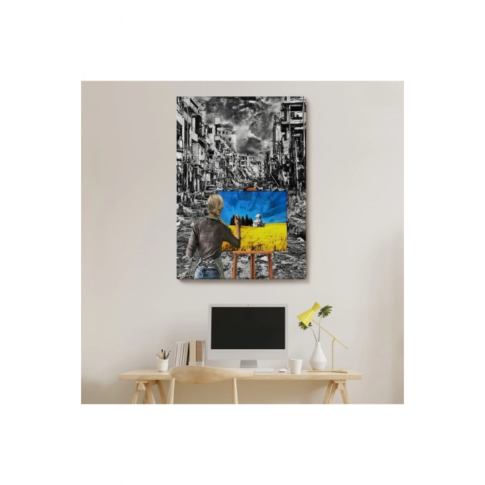 Hayalindeki Ukraynayi Çizen Ukraynalı Ressam Tablosu-6295