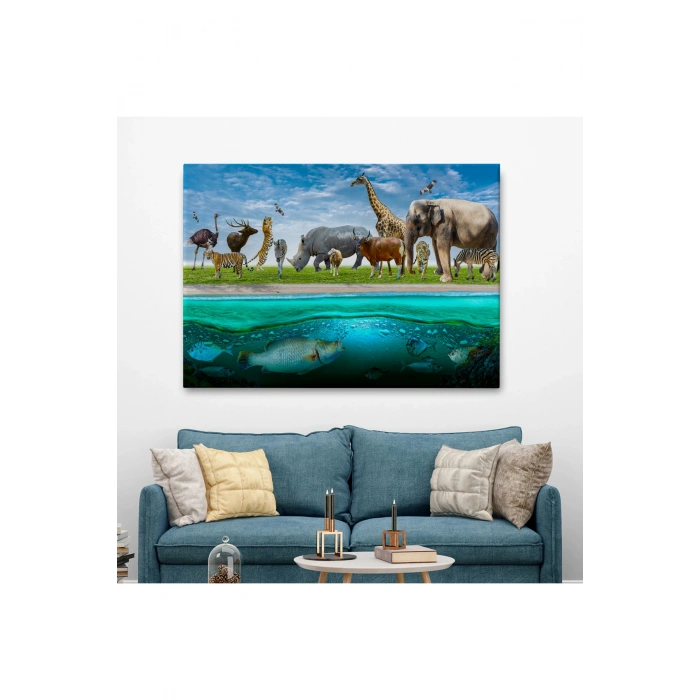 Hayvanlar Alemi Dekoratif Kanvas Tablo 1177