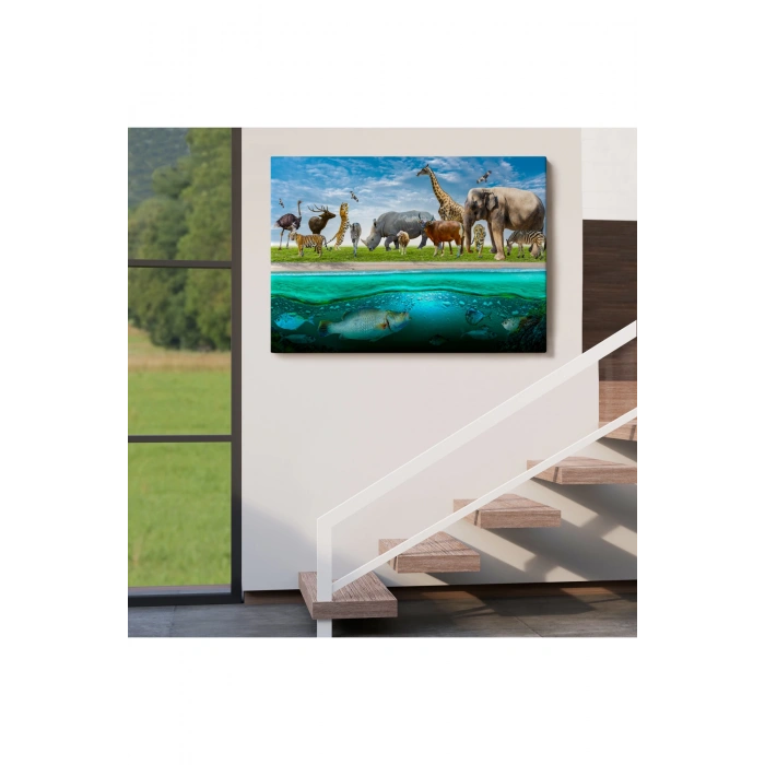 Hayvanlar Alemi Dekoratif Kanvas Tablo 1177