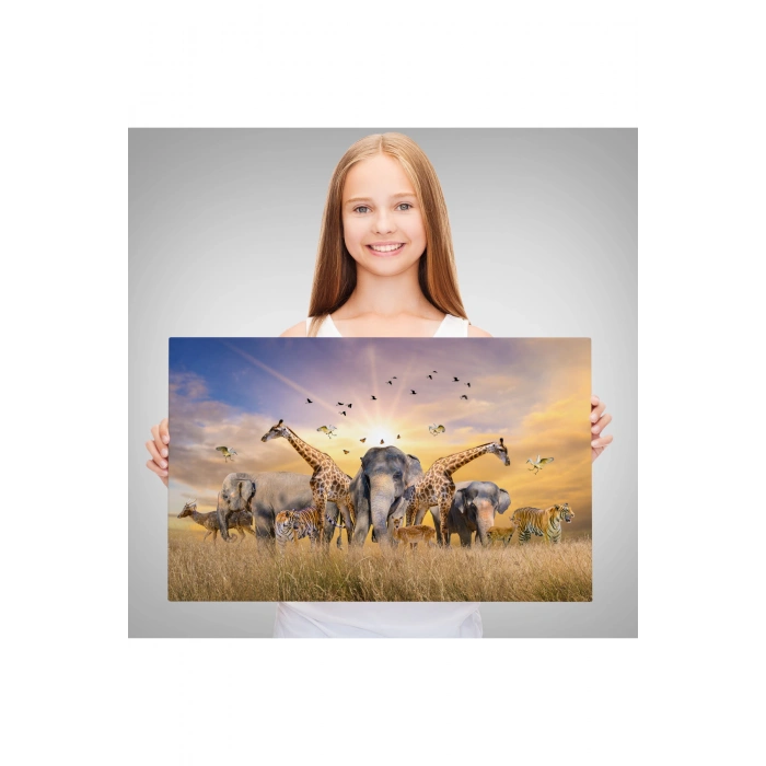 Hayvanlar Alemi Dekoratif Kanvas Tablo 1180