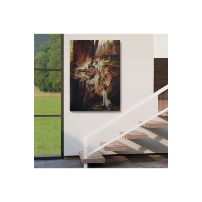 İkarus İçin Ağlayan Melekler Tablosu - Lament For Icarus-6499