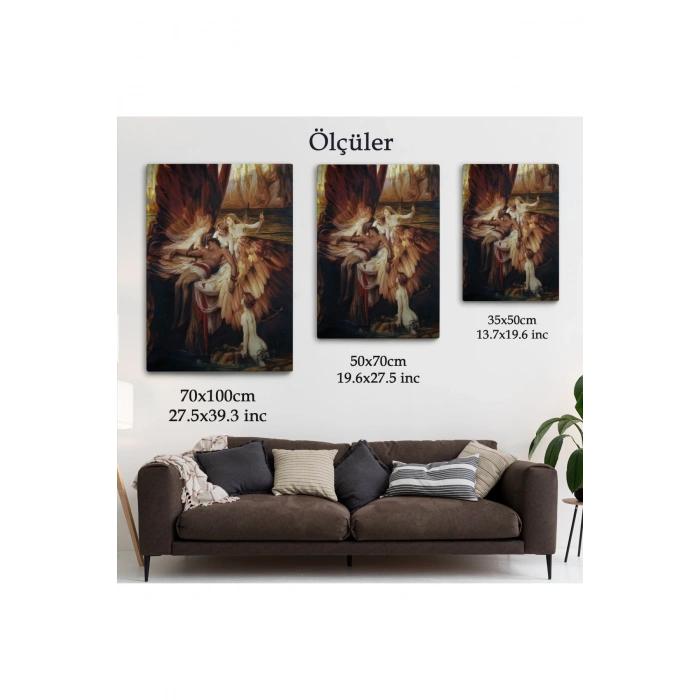 İkarus İçin Ağlayan Melekler Tablosu - Lament For Icarus-6499