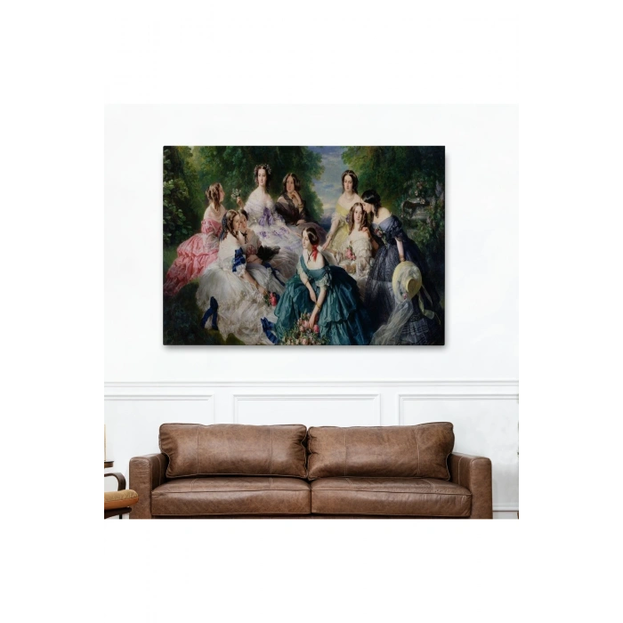 İmparatoriçe Eugenie  ve  Leydileri Tablosu - The Empress Eugénie-6570