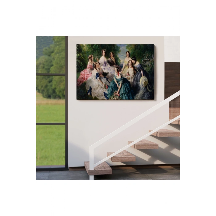 İmparatoriçe Eugenie  ve  Leydileri Tablosu - The Empress Eugénie-6570