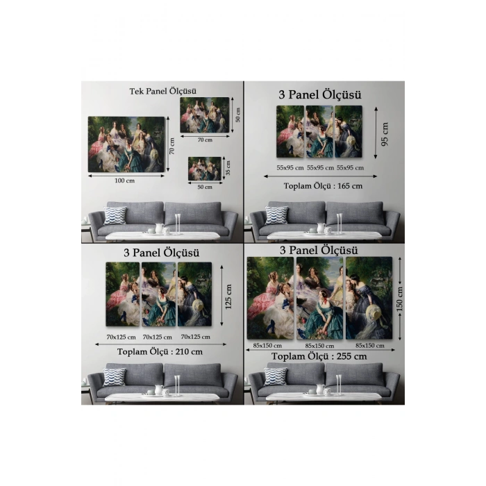 İmparatoriçe Eugenie  ve  Leydileri Tablosu - The Empress Eugénie-6570