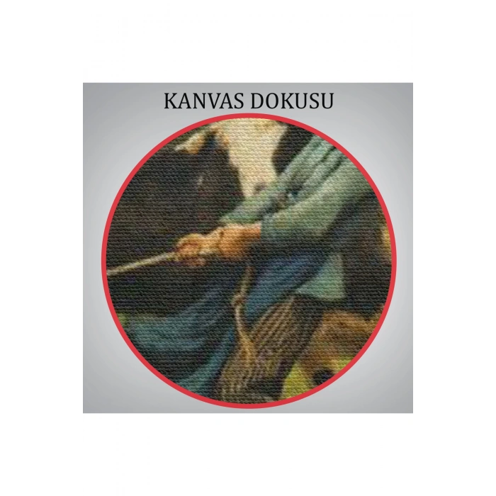 İneği  Çeken Köylü Kızı Duvar Tablosu-6522