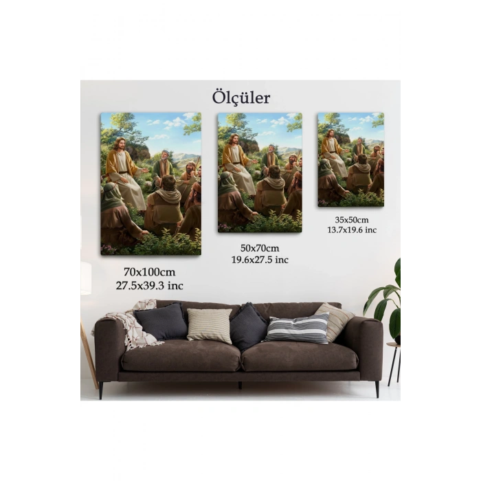 İsa Mesih Havarilerine Ders Veriyor, Hristiyan Hediye Tablosu Jesus Christ -6382