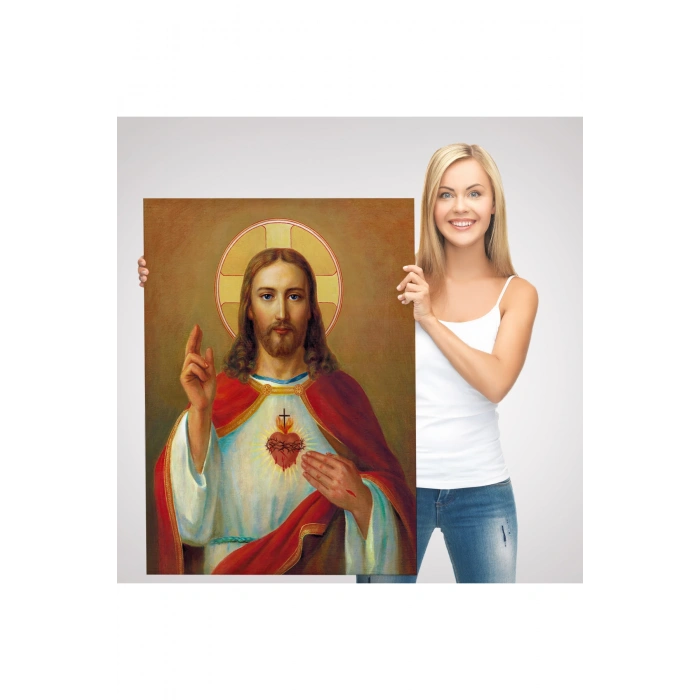 İsanın En Kutsal Kalbi Tablosu - The Most Sacred Heart Of Jesus-6478