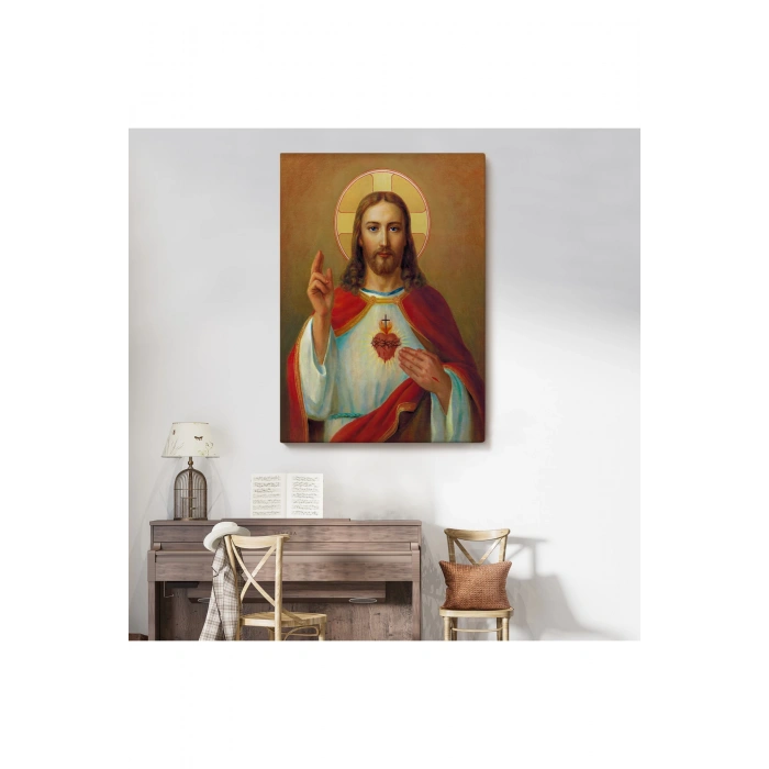 İsanın En Kutsal Kalbi Tablosu - The Most Sacred Heart Of Jesus-6478
