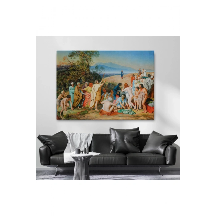 İsanın İnsanlara Görünüşü Tablosu - Aleksander Ivanov - The Apparition of Christ to the People-6539