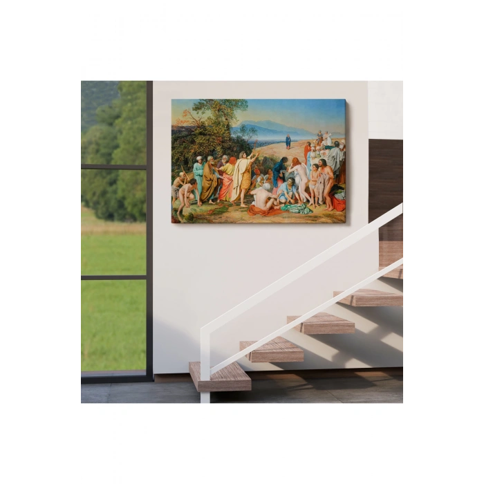 İsanın İnsanlara Görünüşü Tablosu - Aleksander Ivanov - The Apparition of Christ to the People-6539