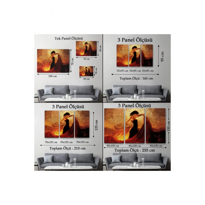 İspanyol Dansçı Kadın Tablosu-6595