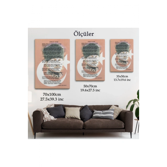 İstiklal Marşı Dekoratif Duvar Tablosu-6466