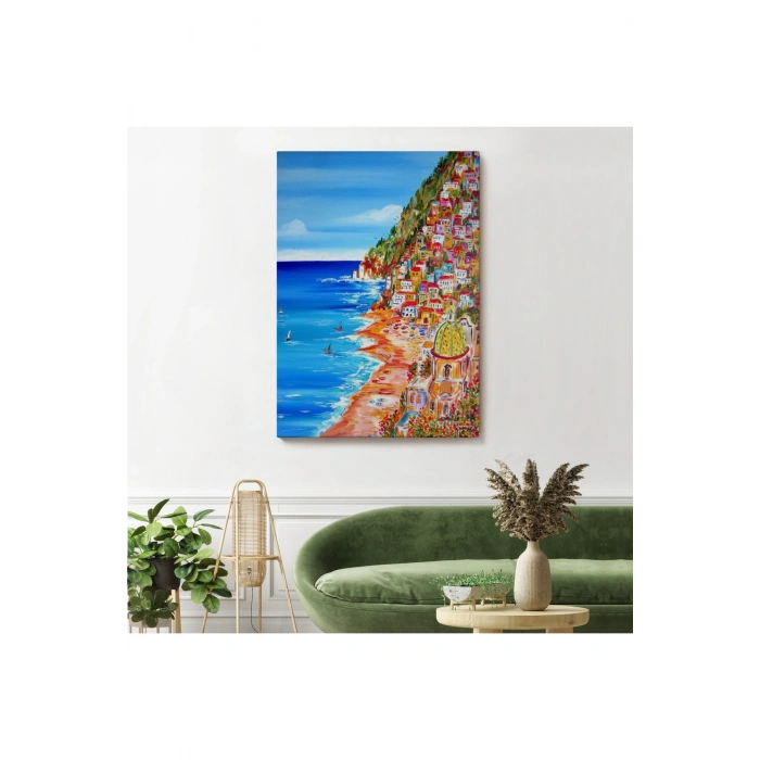 İtalya La Bella Positano Amalfi Sahili Duvar Tablosu-6237