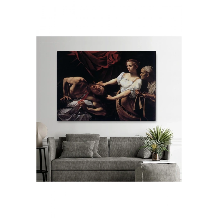 Jean Caravaggio Judith Holofernesin Başını Keserken Tablo-6646