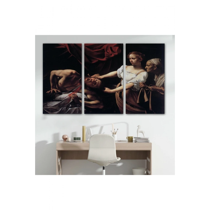 Jean Caravaggio Judith Holofernesin Başını Keserken Tablo-6646