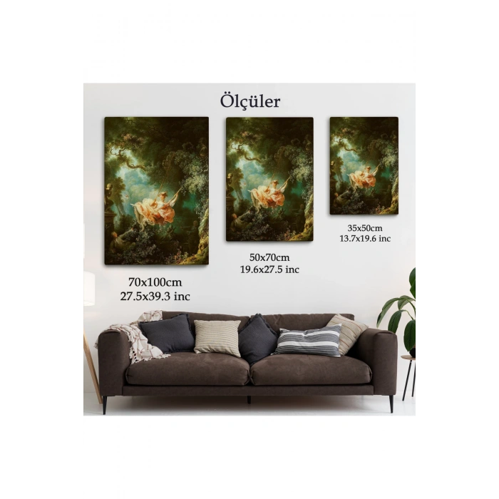 Jean-Honore Fragonard Salıncağın Mutlu Kazaları Tablosu-6253