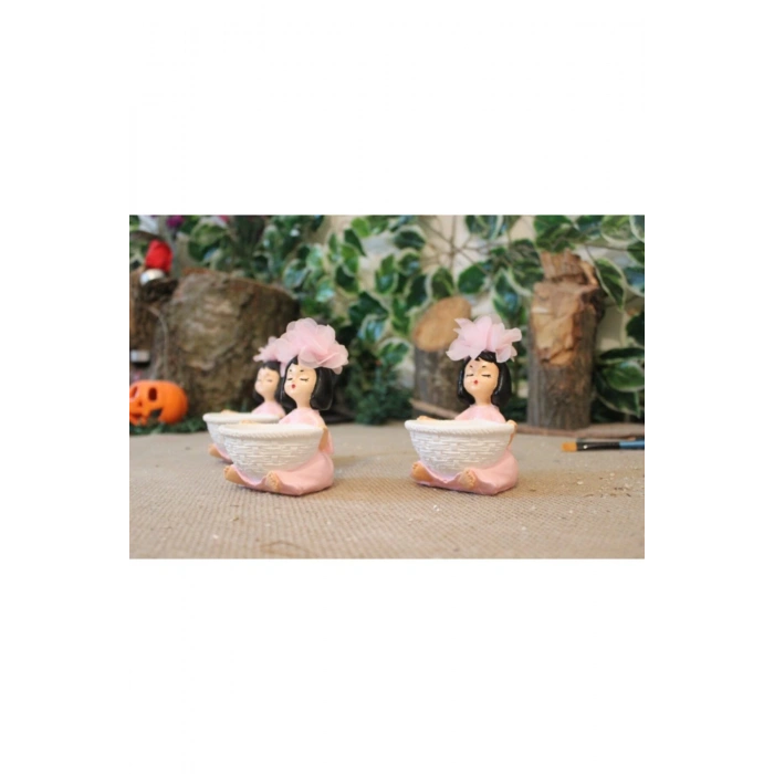 Kahve Yanı Sunum Lokumluk, Lokumcu Kız  3 Adet