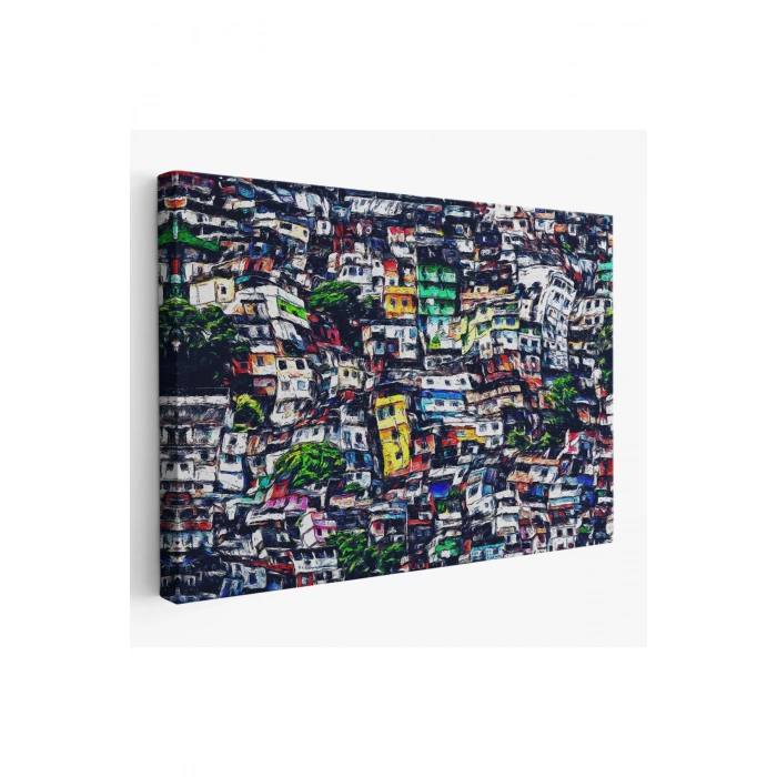 Kalabalık Şehir Manzarası Duvar Tablosu-1228