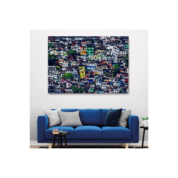 Kalabalık Şehir Manzarası Duvar Tablosu-1228