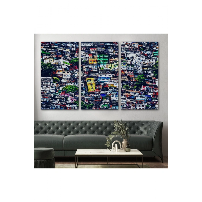 Kalabalık Şehir Manzarası Duvar Tablosu-1228