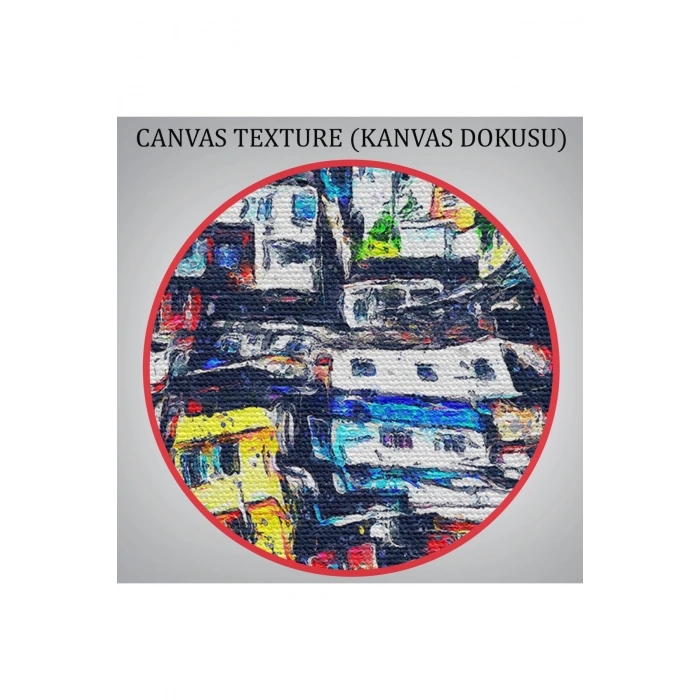 Kalabalık Şehir Manzarası Duvar Tablosu-1228