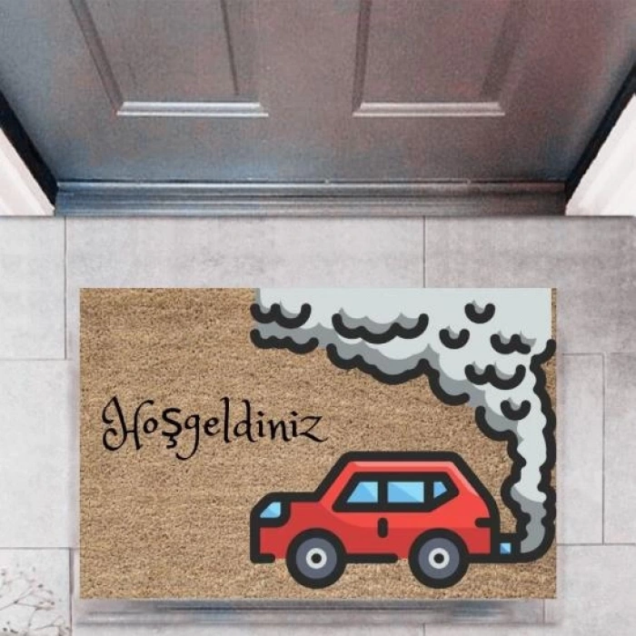 Kapı Önü Paspası Dekoratif Dijital Baskı Arabalar P-2662