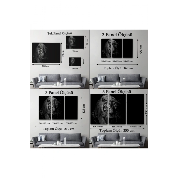 Kaplan Dekoratif Kanvas Tablo 1163