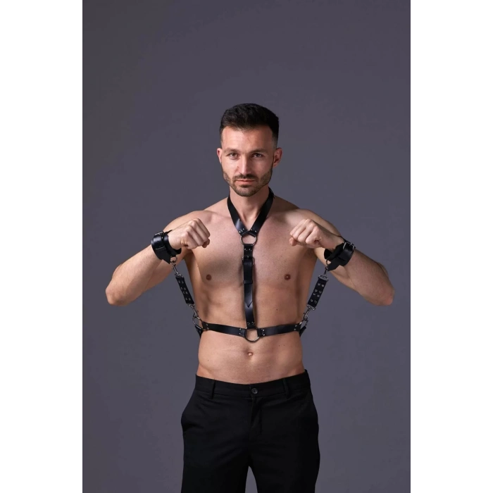 Kelepçeli Takım Erkek Harness Deri
