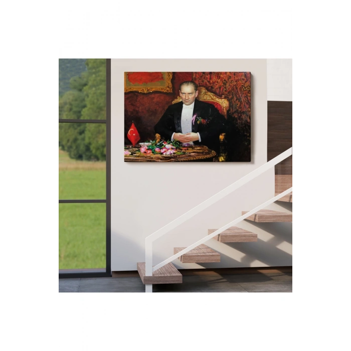 Keskin Bakışlı Atatürk Tablosu-6553