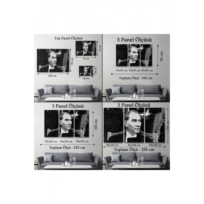 Keskin Bakışlı Atatürk Tablosu-6635