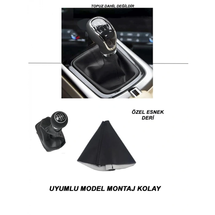 KIA SPORTAGE uyumlu araç,oto vites körüğü siyah dikiş