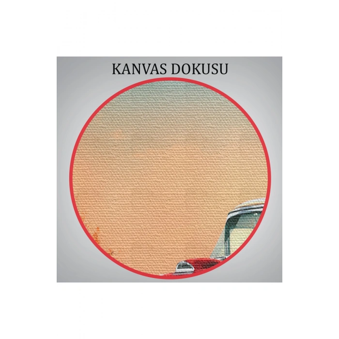 Kırmızı Klasik Araba Tablosu-6611