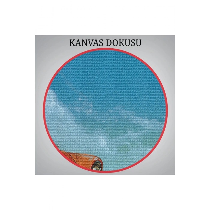 Kırmızı Klasik Araba Tablosu-6660