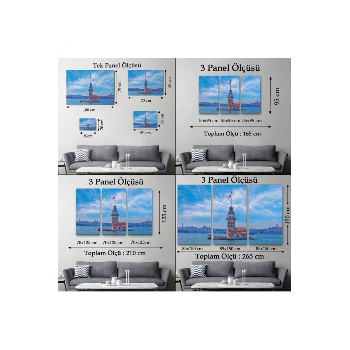 Kız Kulesi Dekoratif Kanvas Tablo-6513