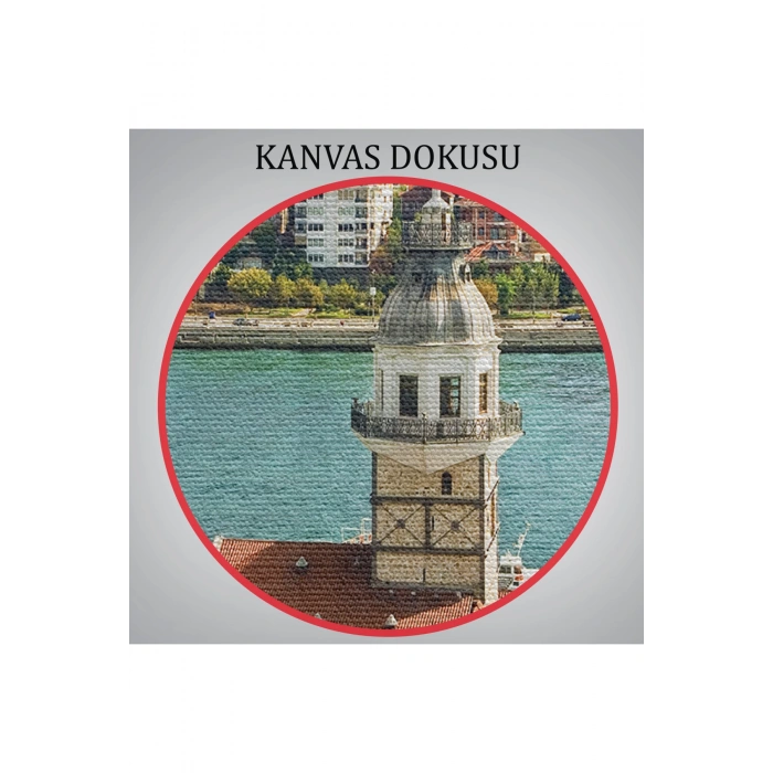 Kızkulesi ve Üsküdar Kuşbakışı Manzarası Dekoratif Kanvas Tablo-6509